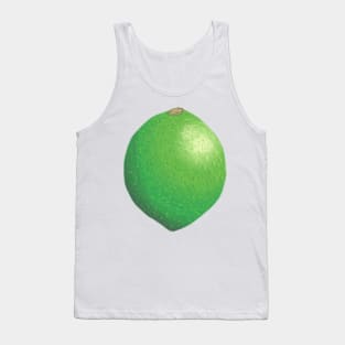 Lime Citrus Fruit Green Pattern Leaf Tank Top